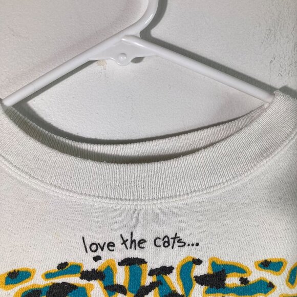 Hanes Vintage Explorations Love the Cats Sweatshirt Prisoc XL - Picture 5 of 14